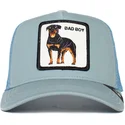 goorin-bros-trucker-cap-blau-rottweiler-hund-bad-boy-truckin-the-farm