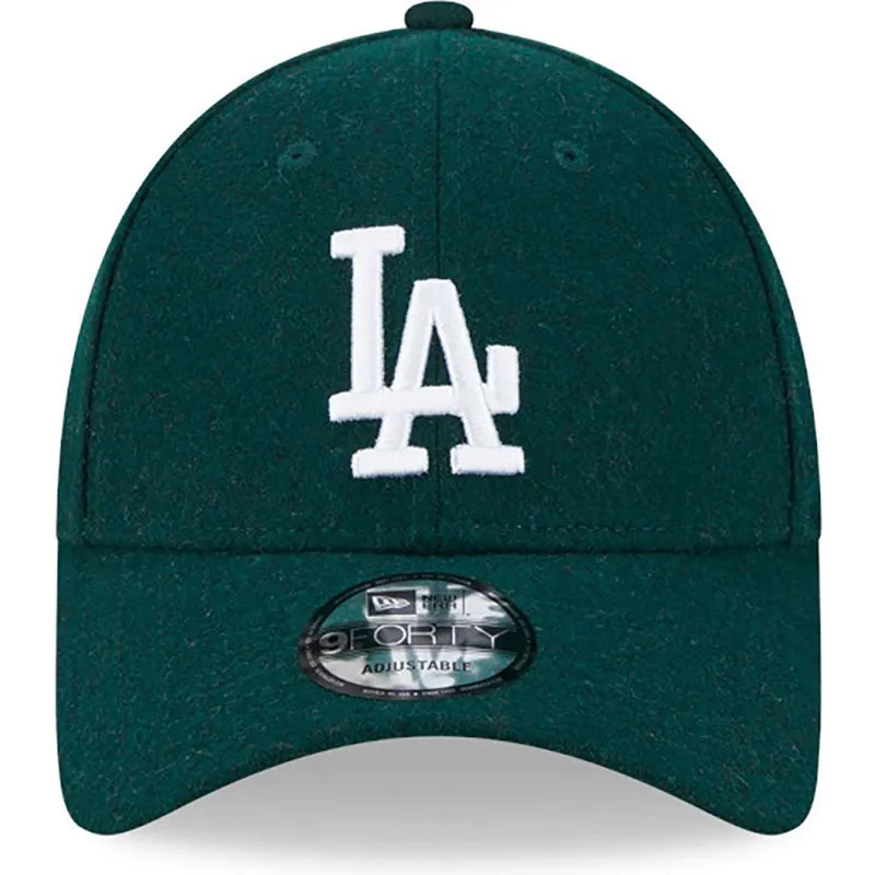 cepice-zaoblena-zelena-nastavitelny-9forty-essential-melton-wool-los-angeles-dodgers-mlb-new-era