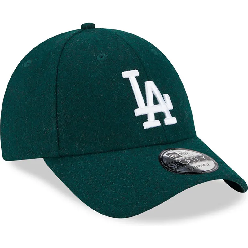 cepice-zaoblena-zelena-nastavitelny-9forty-essential-melton-wool-los-angeles-dodgers-mlb-new-era
