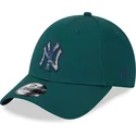 cepice-zaoblena-zelena-nastavitelny-9forty-check-infill-new-york-yankees-mlb-new-era