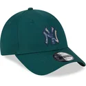 cepice-zaoblena-zelena-nastavitelny-9forty-check-infill-new-york-yankees-mlb-new-era