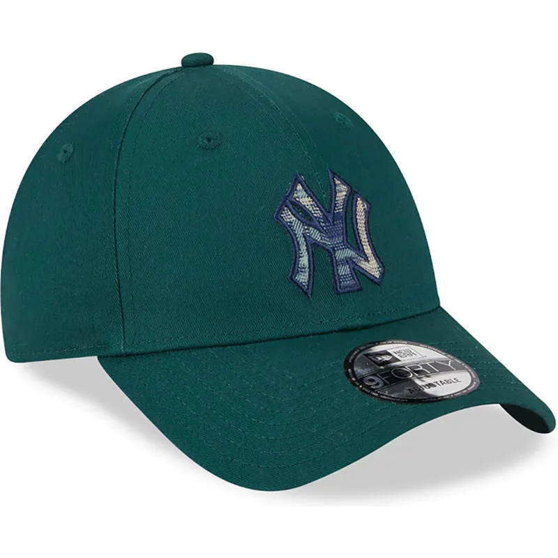 cepice-zaoblena-zelena-nastavitelny-9forty-check-infill-new-york-yankees-mlb-new-era