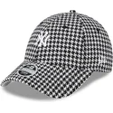 cepice-zaoblena-cerna-nastavitelny-9forty-houndstooth-new-york-yankees-mlb-new-era