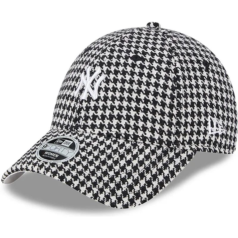 cepice-zaoblena-cerna-nastavitelny-9forty-houndstooth-new-york-yankees-mlb-new-era