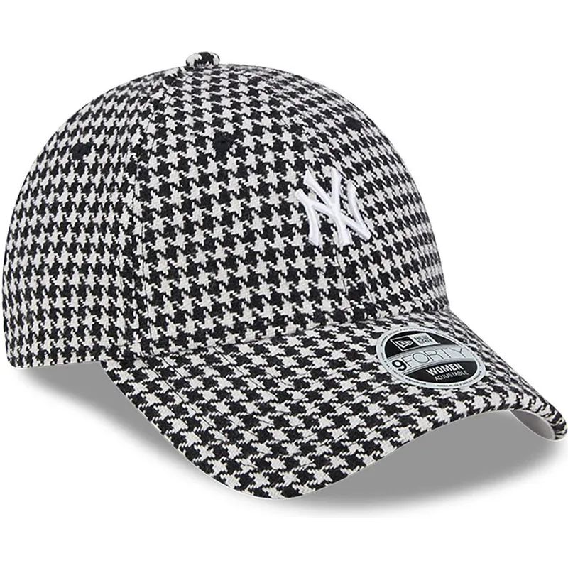 cepice-zaoblena-cerna-nastavitelny-9forty-houndstooth-new-york-yankees-mlb-new-era