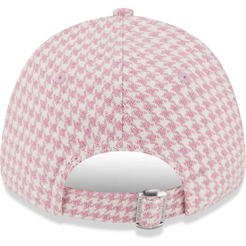 cepice-zaoblena-ruzova-nastavitelny-9forty-houndstooth-los-angeles-dodgers-mlb-new-era