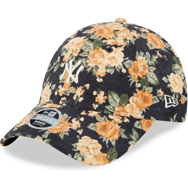 cepice-zaoblena-namornicka-modra-nastavitelny-9forty-floral-cord-new-york-yankees-mlb-new-era