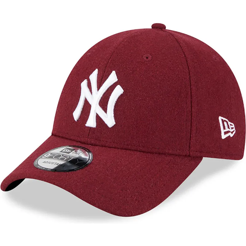 cepice-zaoblena-cervena-nastavitelny-9forty-essential-melton-wool-new-york-yankees-mlb-new-era