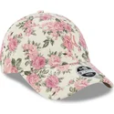 cepice-zaoblena-bezova-nastavitelny-rosa-9forty-floral-cord-new-york-yankees-mlb-new-era