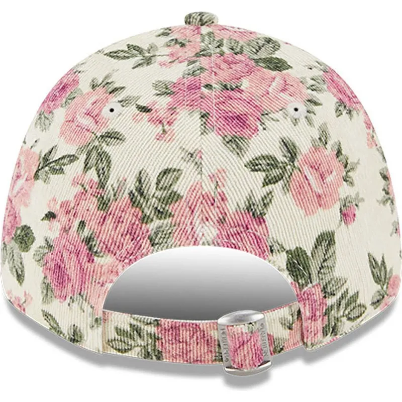 cepice-zaoblena-bezova-nastavitelny-rosa-9forty-floral-cord-new-york-yankees-mlb-new-era
