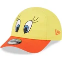 verstellbare-gelb-orangefarbene-kinderkappe-9forty-tweety-looney-tunes-von-new-era