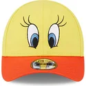verstellbare-gelb-orangefarbene-kinderkappe-9forty-tweety-looney-tunes-von-new-era