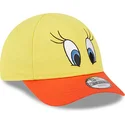 verstellbare-gelb-orangefarbene-kinderkappe-9forty-tweety-looney-tunes-von-new-era