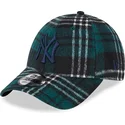 cepice-zaoblena-zelena-nastavitelny-9forty-check-new-york-yankees-mlb-new-era