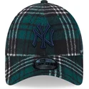 cepice-zaoblena-zelena-nastavitelny-9forty-check-new-york-yankees-mlb-new-era