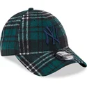 cepice-zaoblena-zelena-nastavitelny-9forty-check-new-york-yankees-mlb-new-era