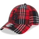 cepice-zaoblena-cervena-nastavitelny-9forty-check-los-angeles-dodgers-mlb-new-era