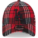 cepice-zaoblena-cervena-nastavitelny-9forty-check-los-angeles-dodgers-mlb-new-era