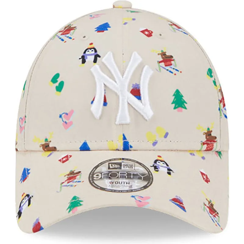 cepice-zaoblena-bezova-nastavitelny-pro-deti-9forty-festive-new-york-yankees-mlb-new-era