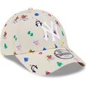 cepice-zaoblena-bezova-nastavitelny-pro-deti-9forty-festive-new-york-yankees-mlb-new-era