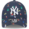 cepice-zaoblena-namornicka-modra-nastavitelny-pro-deti-9forty-festive-new-york-yankees-mlb-new-era