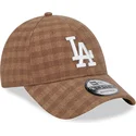cepice-zaoblena-hneda-nastavitelny-9forty-flannel-los-angeles-dodgers-mlb-new-era