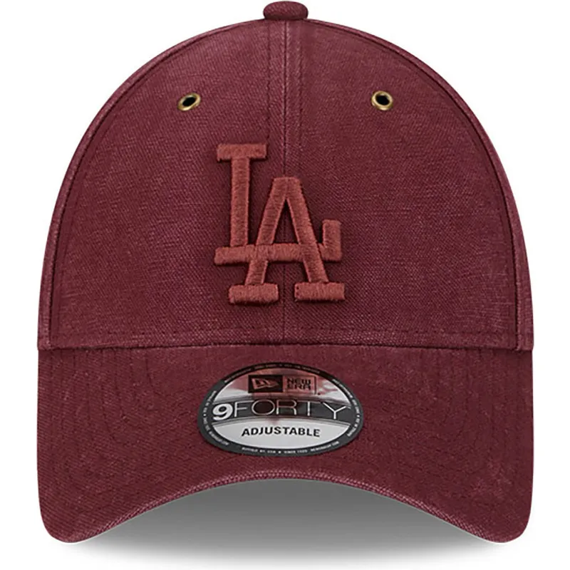 cepice-zaoblena-cervena-nastavitelny-9forty-washed-canvas-los-angeles-dodgers-mlb-new-era