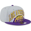 graue-und-violette-flatcap-snapback-9fifty-tip-off-2023-der-los-angeles-lakers-nba-von-new-era