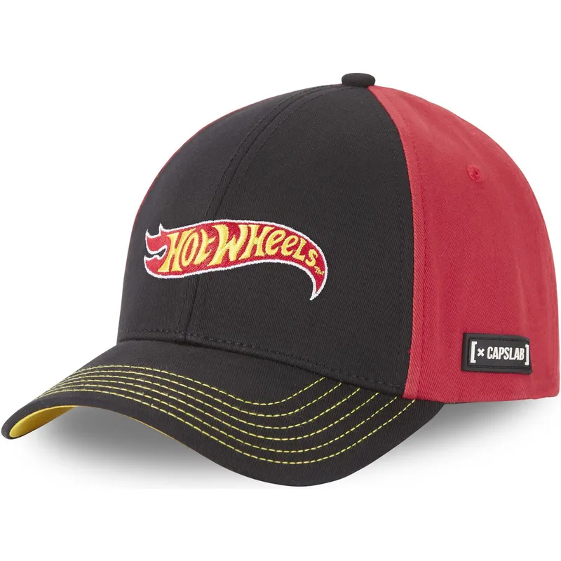 schwarze-und-rote-gebogene-snapback-kappe-htw1-lo2-hot-wheels-von-capslab