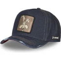 capslab-looney-tunes-coyote-loo8-coy1-dunkelblaue-denim-curved-cap