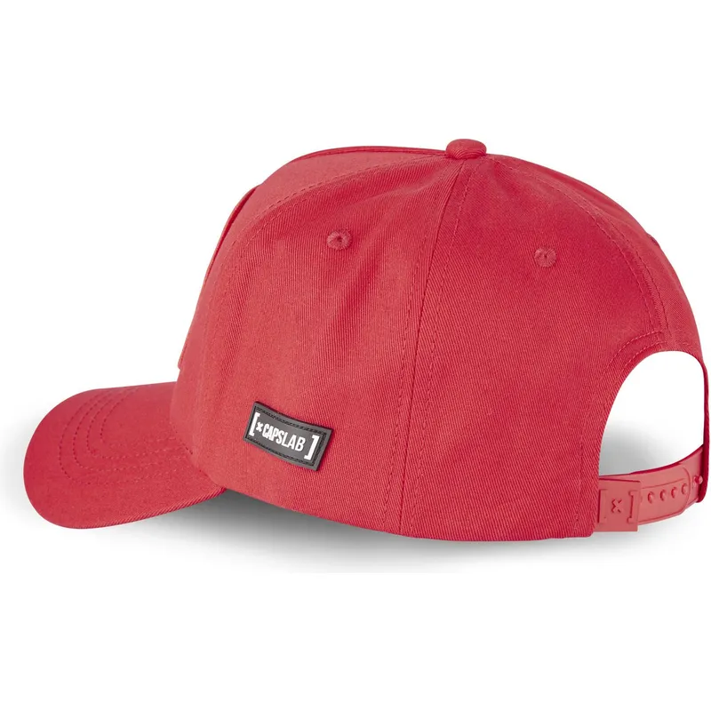 rote-snapback-cap-mit-gebogenem-schirm-monkey-d-luffy-luf9-one-piece-von-capslab