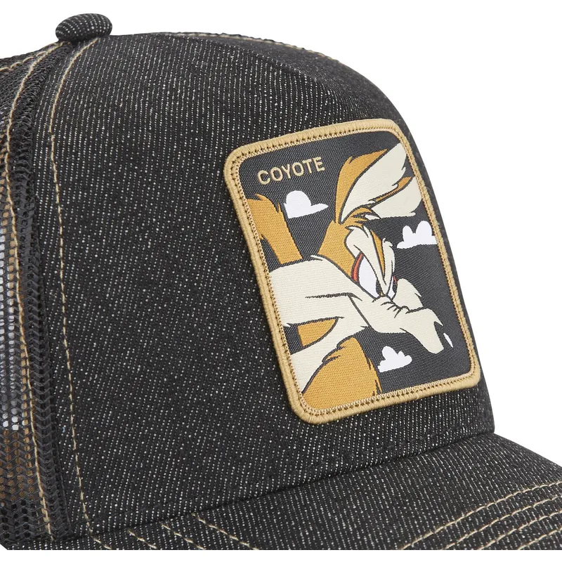 cepice-zaoblena-cerna-snapback-denim-loo8-coy2-kojot-looney-tunes-capslab