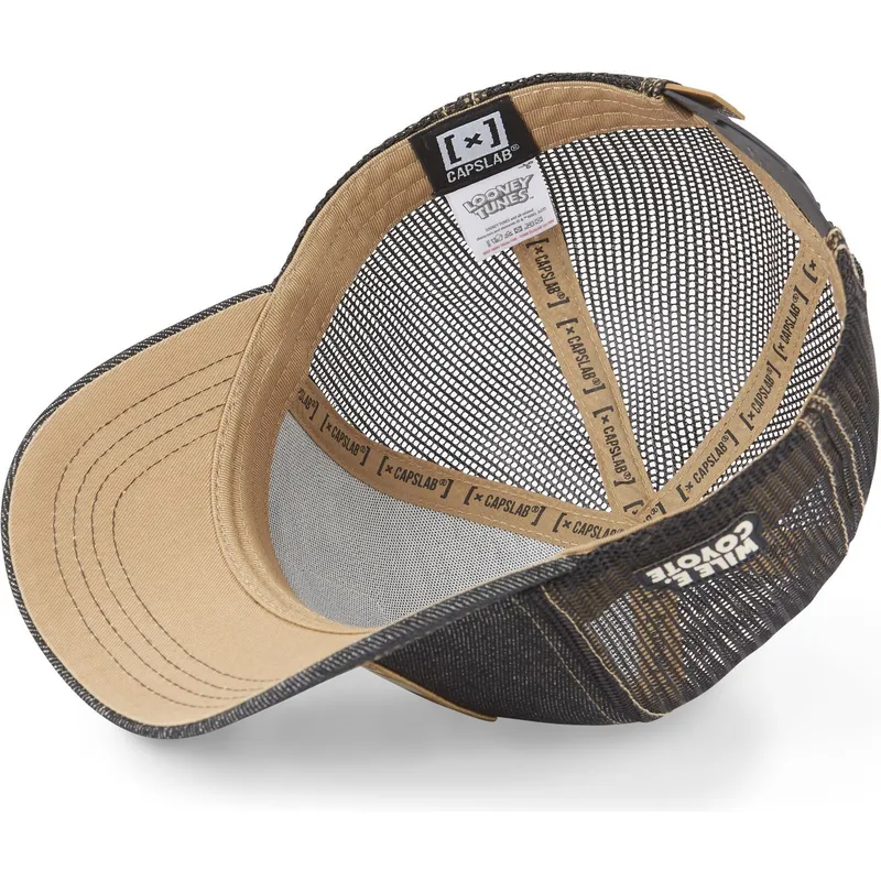 cepice-zaoblena-cerna-snapback-denim-loo8-coy2-kojot-looney-tunes-capslab