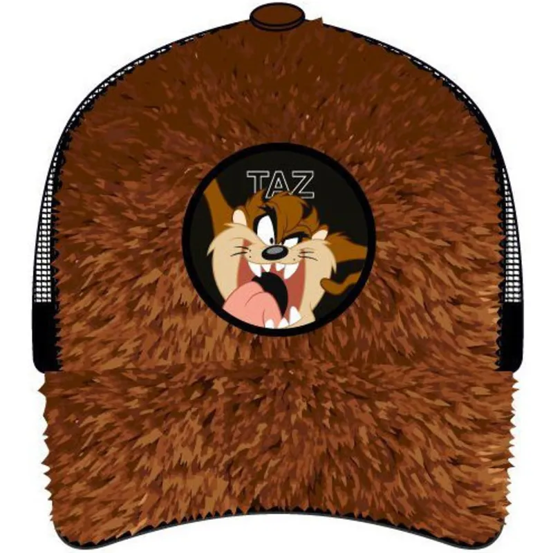 brun-och-svart-truckerkeps-tasmanian-devil-fur1-taz1-looney-tunes-fran-capslab