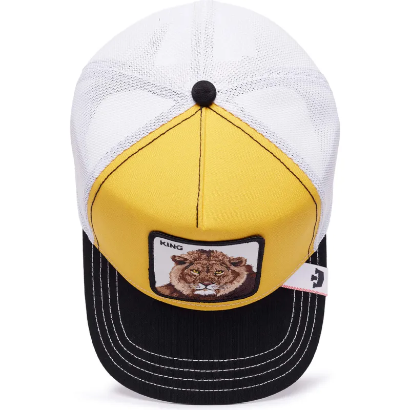 trucker-cap-gelb-weiss-und-schwarz-lowe-king-mv-lion-the-farm-mvp-von-goorin-bros