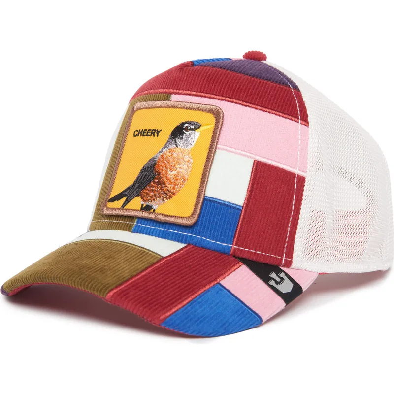 cepice-zaoblena-vicebarevna-snapback-cheery-right-side-of-the-bed-the-farm-patchwork-the-farm-goorin-bros
