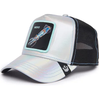 Goorin Bros. The Farm Deep Sea Calamar Trucker Cap Grau und Schwarz Weird Go Way Out There.