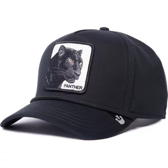 Goorin Bros. Curved Brim Panther 100 The Farm All Over Canvas Black Snapback Cap