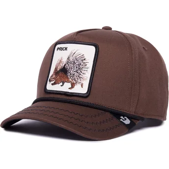 cepice-zaoblena-hneda-snapback-prick-porcupine-100-the-farm-all-over-canvas-the-farm-goorin-bros