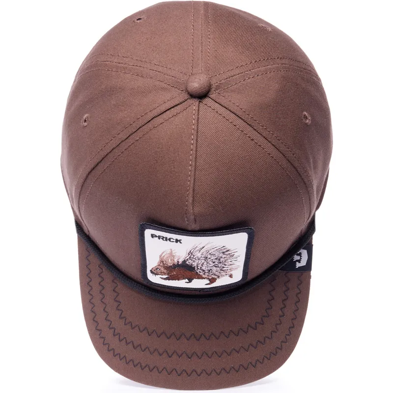 cepice-zaoblena-hneda-snapback-prick-porcupine-100-the-farm-all-over-canvas-the-farm-goorin-bros