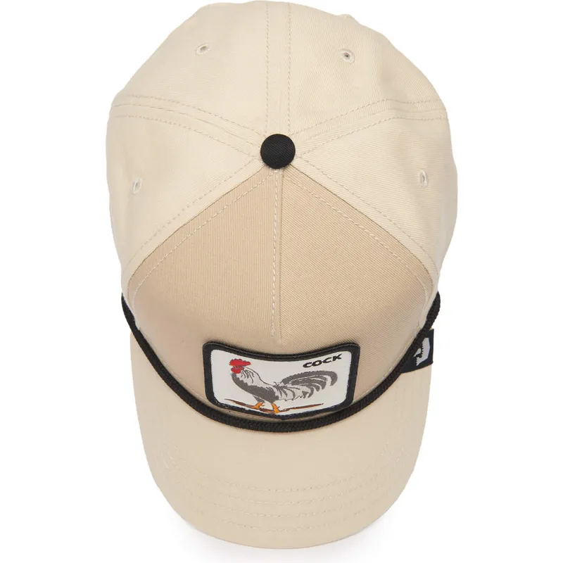 cepice-zaoblena-bezova-snapback-gallo-cock-rooster-100-the-farm-all-over-canvas-the-farm-de-goorin-bros