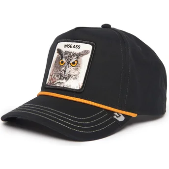 Čepice zaoblená černá snapback búho Wise Owl 100 The Farm All Over Canvas The Farm de Goorin Bros.