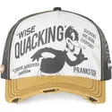 capslab-looney-tunes-loo8-duc1-trucker-cap-in-weiss-schwarz-und-gelb-mit-daffy-duck-motiv