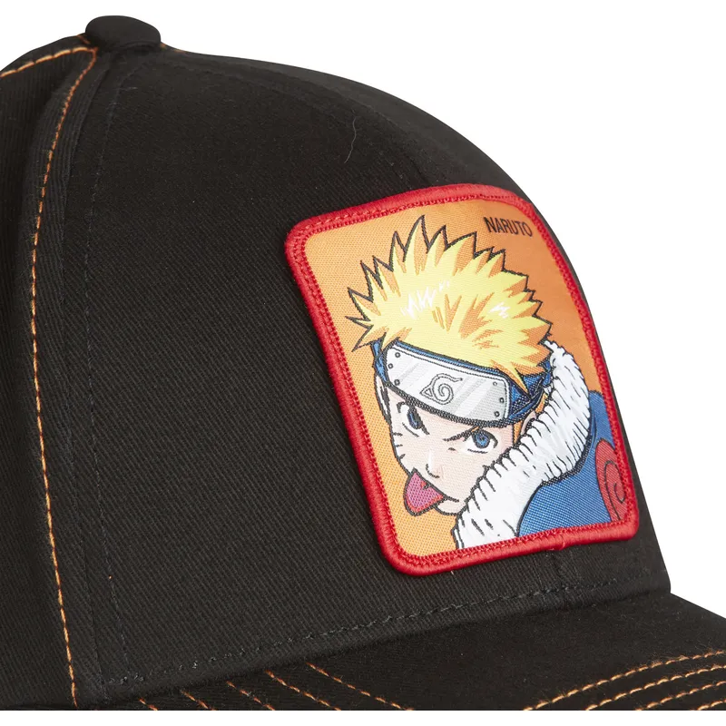 schwarze-gebogene-snapback-kappe-naruto-uzumaki-fox1-naruto-von-capslab
