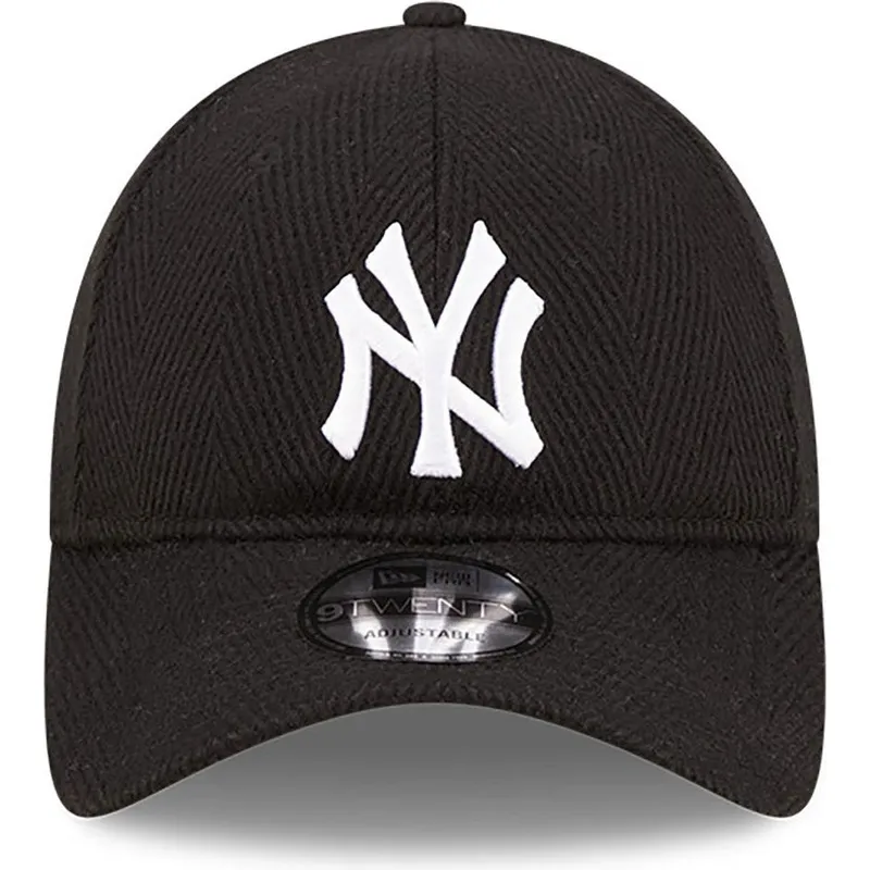 cepice-zaoblena-cerna-nastavitelny-9twenty-herringbone-new-york-yankees-mlb-new-era