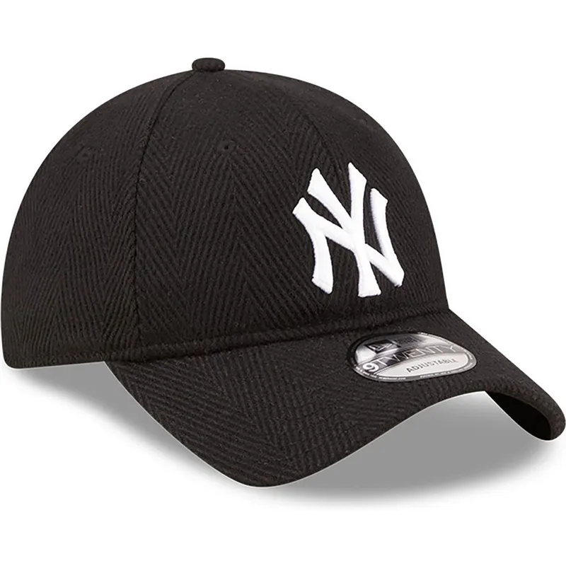 cepice-zaoblena-cerna-nastavitelny-9twenty-herringbone-new-york-yankees-mlb-new-era
