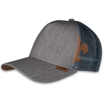 Čepice zaoblená šedá snapback HFT Linen 2014 Djinns