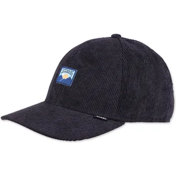 Djinns Cord Mountains TrueFit svart böjd snapback-keps