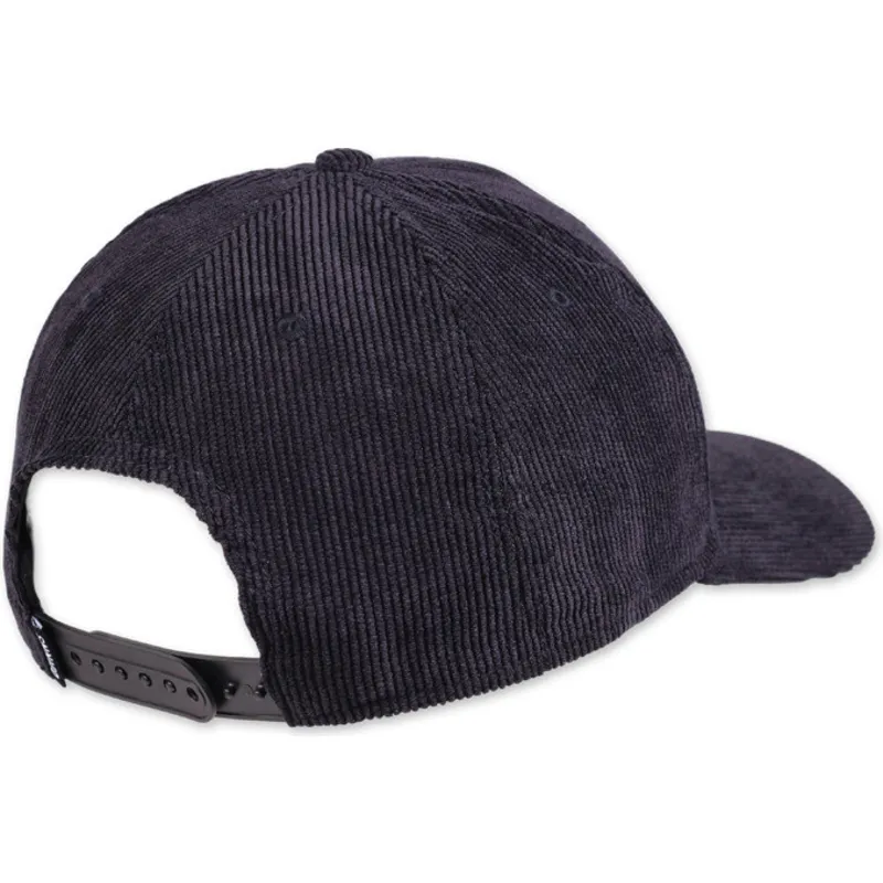 schwarze-gebogene-snapback-kappe-cord-mountains-truefit-von-djinns