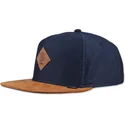 platt-keps-marinbla-och-brun-snapback-honey-knit-fran-djinns